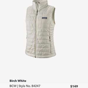White Patagonia Nano Puff Vest